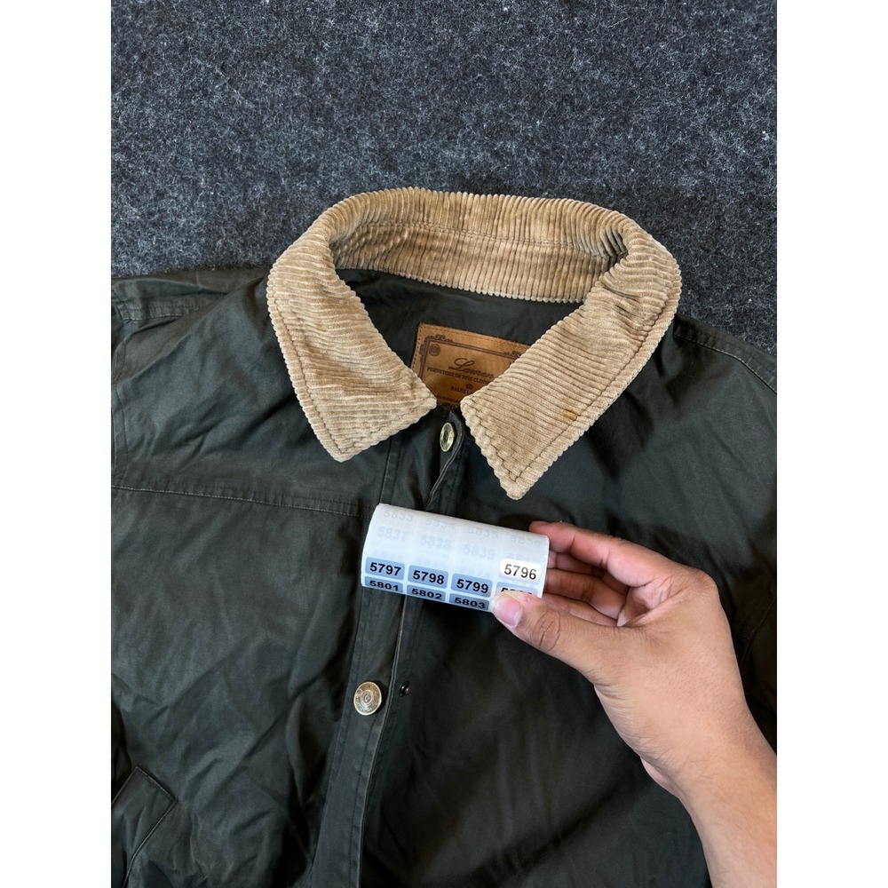 Lauren Ralph Lauren Green Field Barn Jacket Equestrian Blanket Lined Women Large - Picture 13 of 13